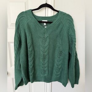 NWT The Drop Emerald V-Neck Women's Sweater